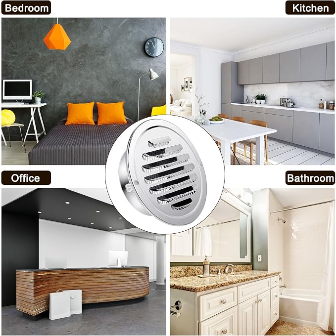 Zonon 36 Pcs Stainless Steel Soffit Vents 4 Inch Round Dryer Vent Cover - Image 5