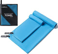 Camping Towel,2 Pack Microfiber Travel Sports Towel,Quick Dry-Super Absorbent-Ultra Compact-Ultra Soft-Lightweight.Suitable for Gym,Yoga,Trip,Beach,Shower,Backpacking,Pool(Blue)