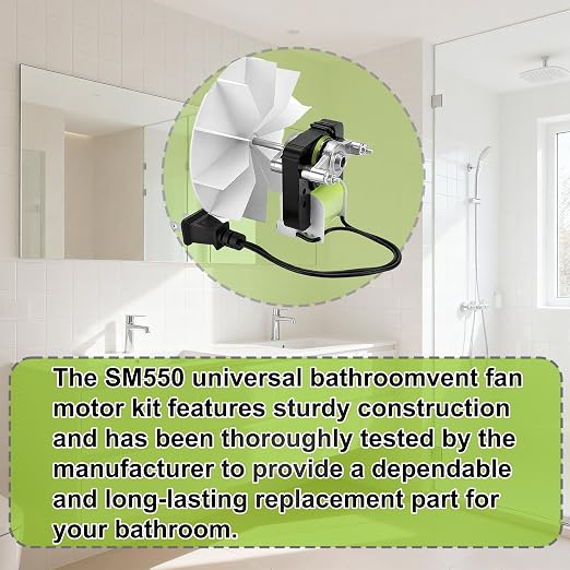 Universal SM550 Bathroom Exhaust Fan Motor Replacement Compatible - Image 2