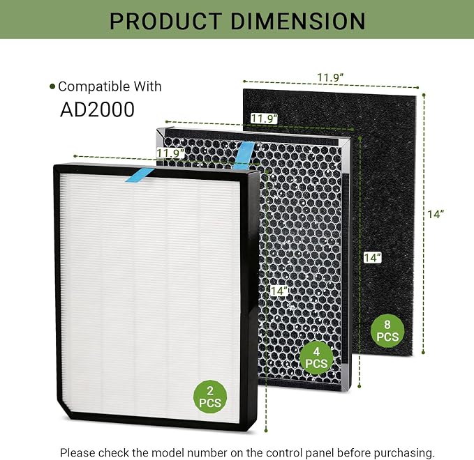 2000 Filter Replacement Set Compatible - Image 2
