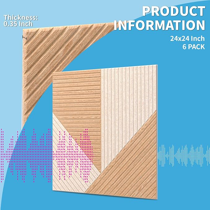 Art3d 6-Pack Self-Adhesive Acoustic Wall Panels - Image 8