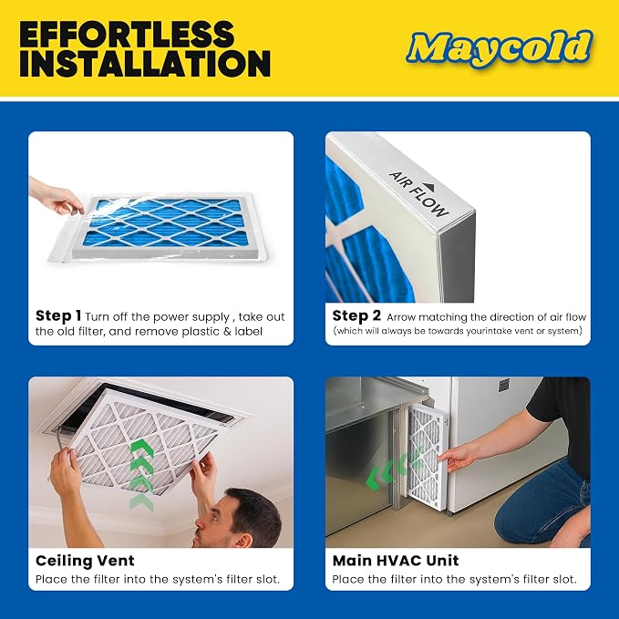 Maycold 20x22x1 MERV 11 Furnace Air Filter, High-Performance HVAC AC Filters - Image 7