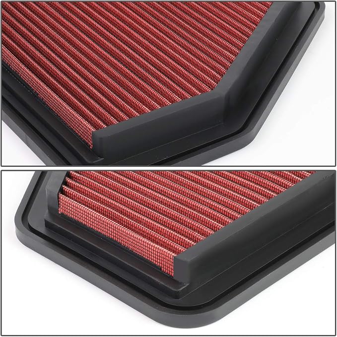 DNA Motoring AFPN-181-RD Clean Air Washable Drop In Panel Air Filter Enhance - Image 3