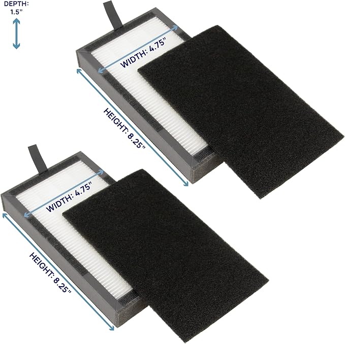 Filter Bros HEPA Filter E Replacement Fits GermGuardian FLT41002PK AC4100 AC4175 - Image 2