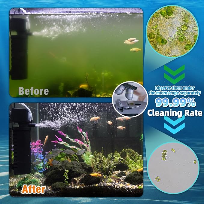 Aquarium U-V Filter 158GPH for 10-45 Gallon Small Betta Fish Turtle Tank - Image 7