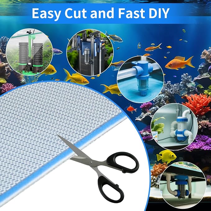 Aquarium Filter Media, Cuttable & Washable Aquarium Filter Floss - Image 7