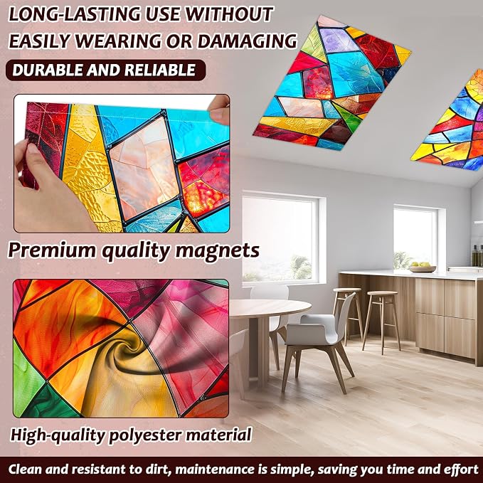 4 Pcs Fluorescent Light Covers for Classroom Ceiling Light 4 x 2 Feet - Image 3