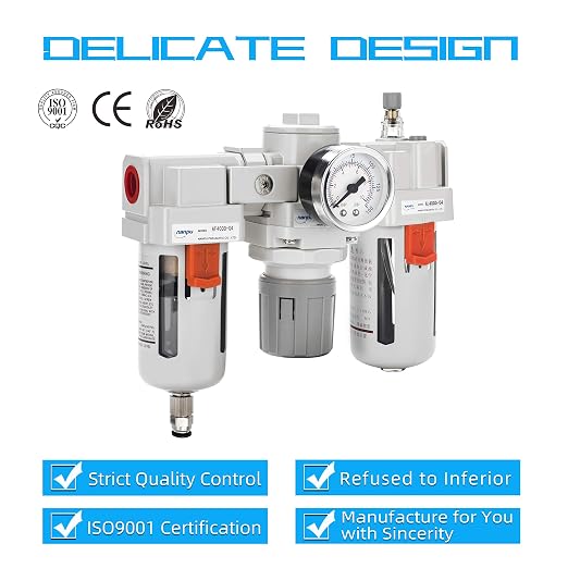 NANPU 1/2" NPT Air Filter, Regulator & Lubricator Combo - Image 7