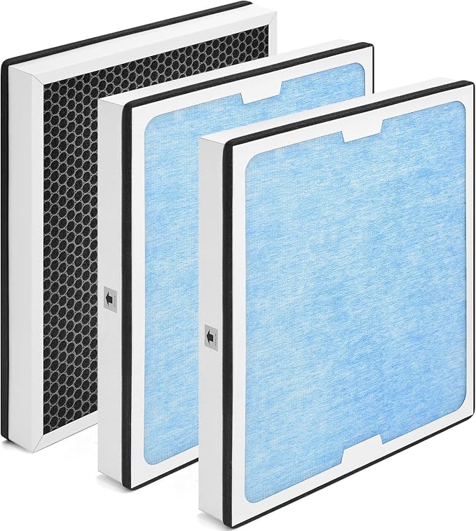 550 HEPA & Activated Carbon Filter Replacement Set Compatible by HSiaMen