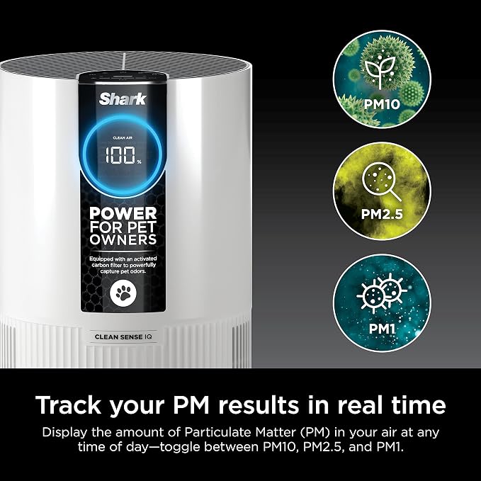 Shark HP102PET Clean Sense Air Purifier + Extra Pet Filter Bundle - Image 6