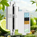 Vitamin C Larger Premium Metal Shower Filter, 304 stainless steel material, Clean Soft Water, Remove 99% Chlorine, Improve Your Skin, Easy to Install, KMF00D (Citrus)