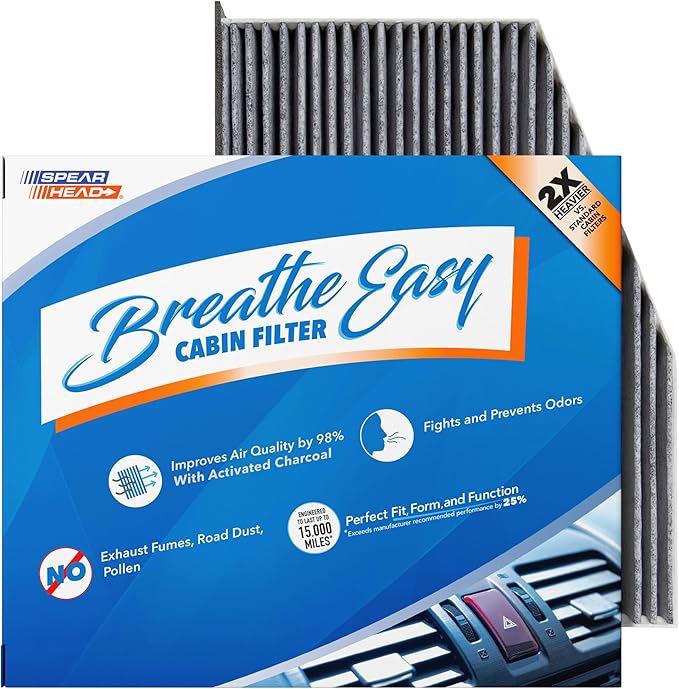 Spearhead Odor Defense Breathe Easy AC & Heater Cabin Filter | Fits Select by SPEARHEAD