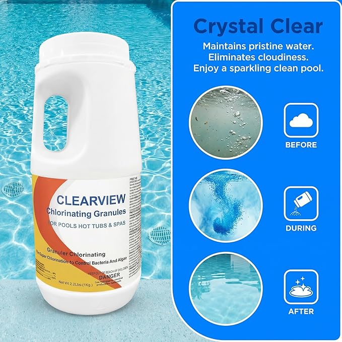 ClearView Chlorine Granules 2.2 Lbs - Image 3