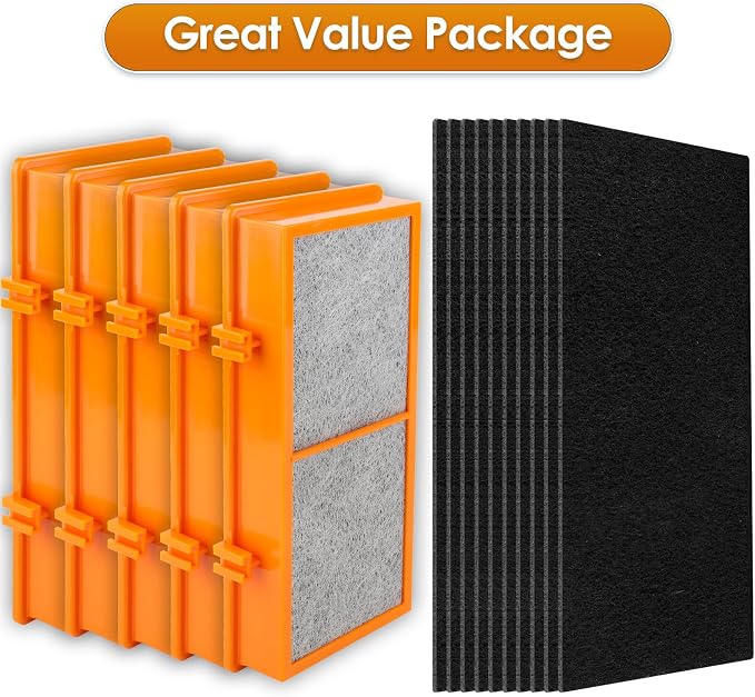 AER1 Filter 5 HEPA Filters + 10 Carbon Booster Filters Compatible - Image 2
