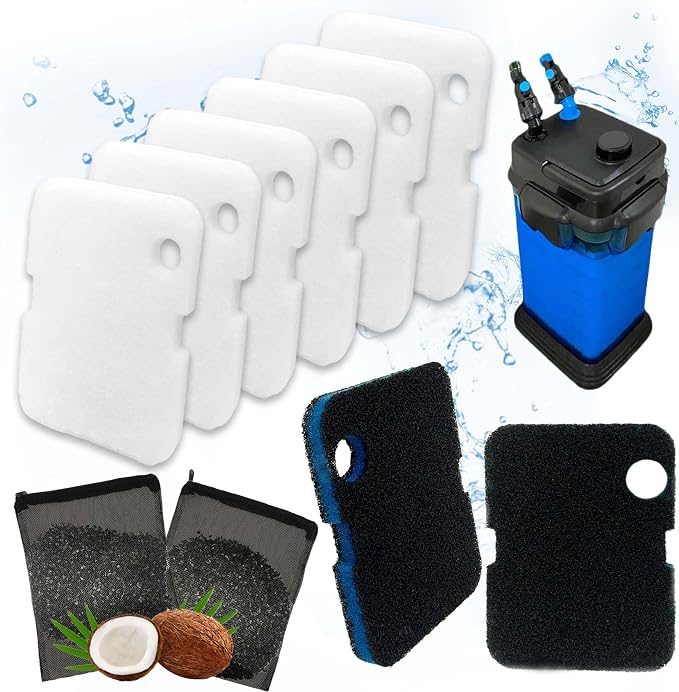 10PCS Replacement Filter Kit for Cascade 700/1000 CCF2UL/CCF3UL Aquarium Floss by PurifyLogix