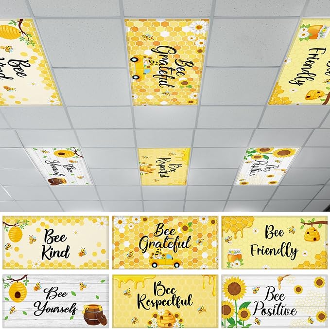 6 Pcs Fluorescent Light Covers by Wiooffen