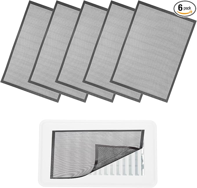 YOKIVE 6 Pcs Magnetic Floor Vent Covers, Floor Register Cover PVC Mesh Air Vent by YOKIVE