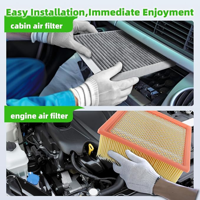 AUTOKAY Cabin Engine Air Filter kit Fits - Image 7