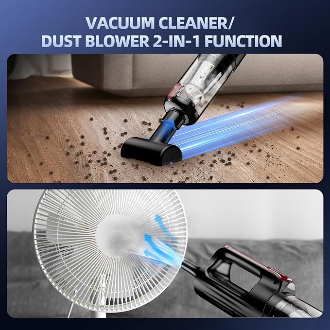 Handheld Vacuum Cleaner, 18000Pa 2 in 1 Cordless Car Vacuum Cleaner&Air Duster - Image 6