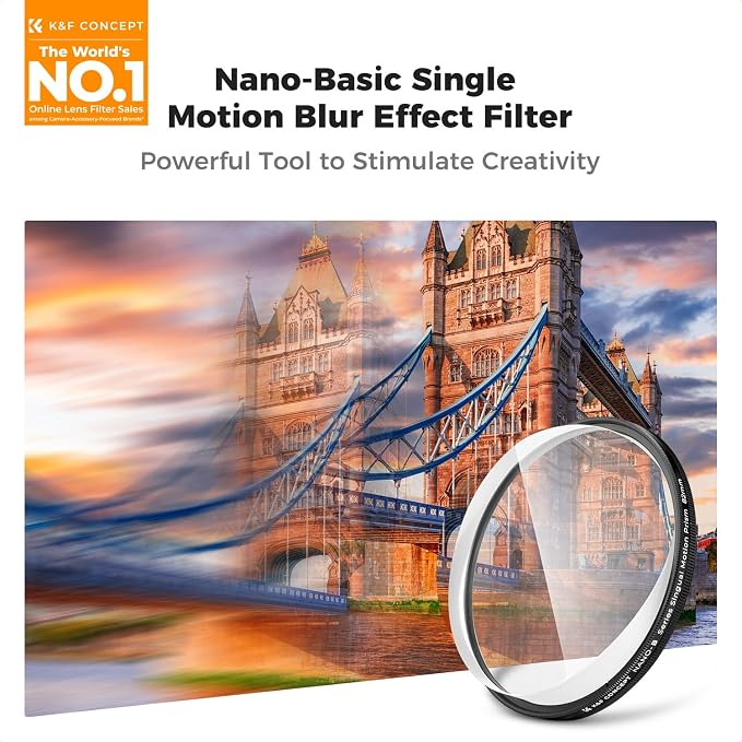 K&F CONCEPT 67mm Unilateral Blur Ghost Motion Filter Super Speed Effects - Image 2