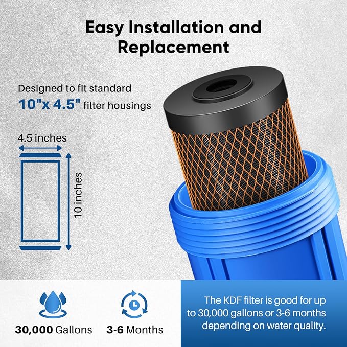 PUREPLUS 5 Micron 10"x4.5" Whole House Water Filter Replacement Bundle 3 Pack – - Image 8