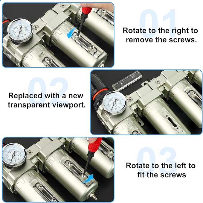 MEANLIN 4PCS Filter Replacement Transparent Window, 0.87" x 3.41" Observe - Image 5