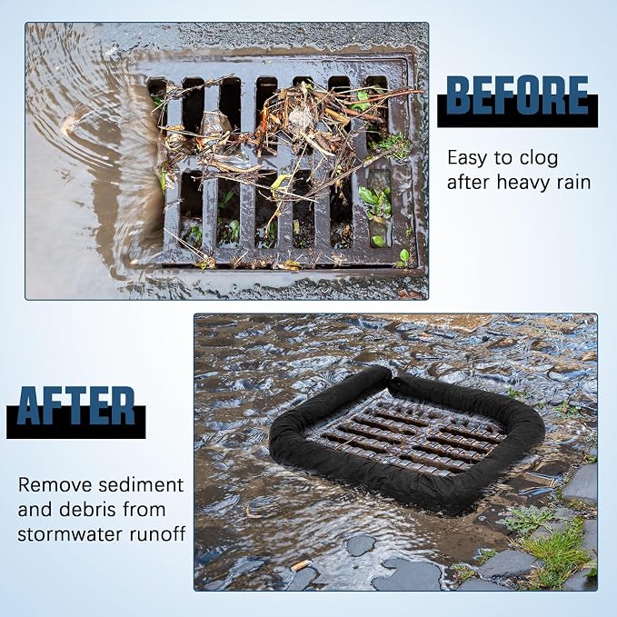 2 Pcs Sediment Filter Erosion Control Blanket Silt Fence Sock - Image 4