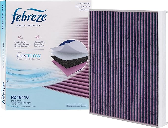 Febreze Odor Control Cabin Air Filter by PUREFLOW RZ18110 Fits 2015-2026 Ford by Febreze