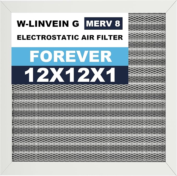 12x12x1 Reusable Air Filter, Electrostatic, Washable Lasts a Lifetime, Breathe by Betterlifeishere