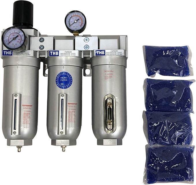 1" COMPRESSED AIR PARTICULATE FILTER WATER TRAP/PRESSURE REGULATOR/DESICCANT by Unknown