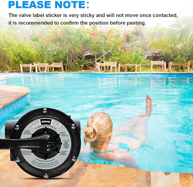 JIOTAR SPX0710G Sand Filter Valves Label Sticker Replacement Hayward Pool - Image 7