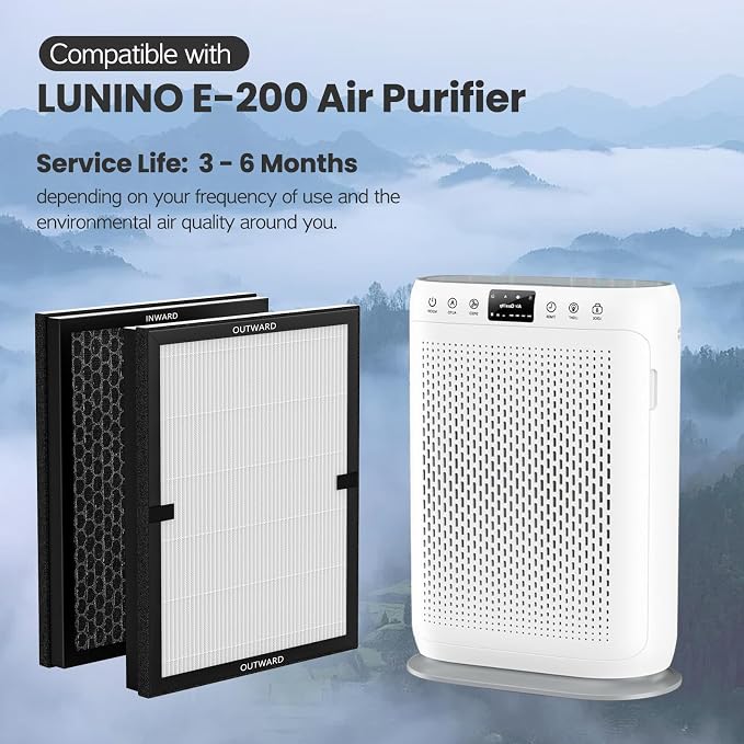 2 Pack E-200 Air Filter Compatible - Image 2