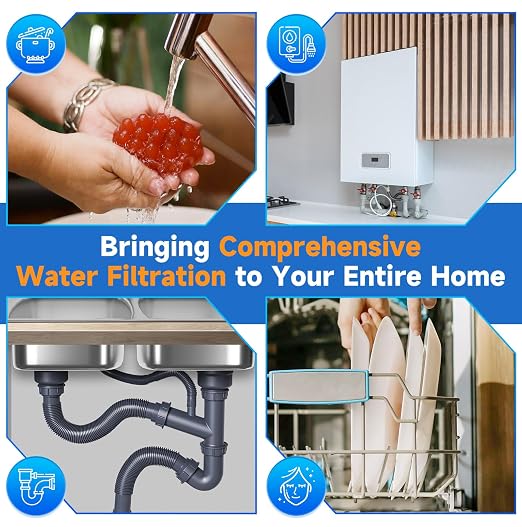 PUREPLUS 2-Stage Whole House Water Filtration System, Iron/Manganese, Taste & - Image 8