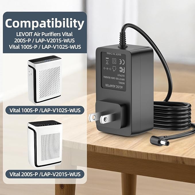 for LEVOIT Air Purifiers Power Adapter Compatible - Image 2