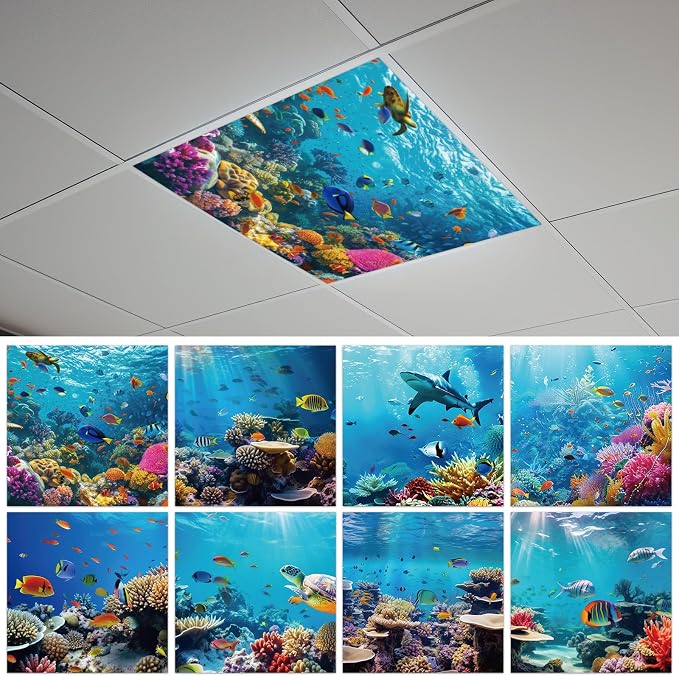8 Pcs Fluorescent Light Covers by Wiooffen