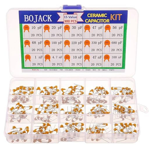 BOJACK 15 Values 300 Pcs Ceramic Capacitor 10 20 30 47 56 68 100 220 330 680 pF - Image 2