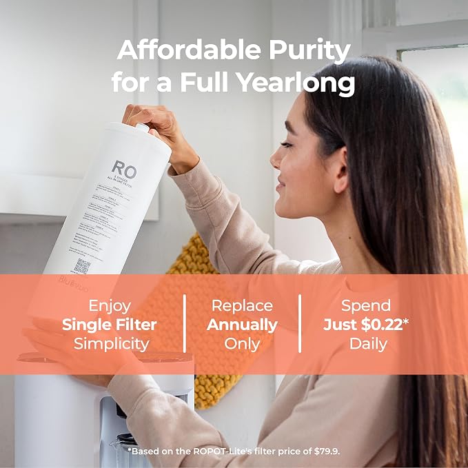 Bluevua RO100ROPOT-LITE Countertop Reverse Osmosis Water Filter System - Image 6
