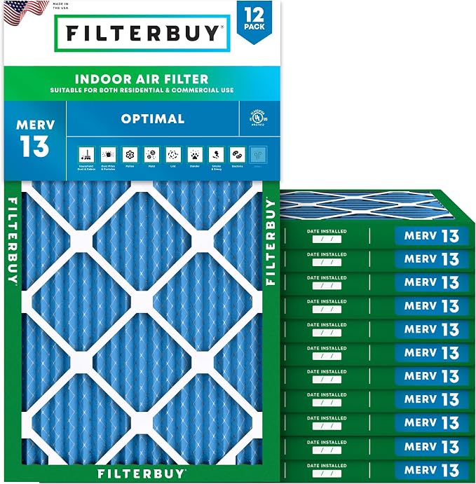 Filterbuy 14x36x1 Air Filter MERV 13 Optimal Smoke & Allergy Defense, by Filterbuy