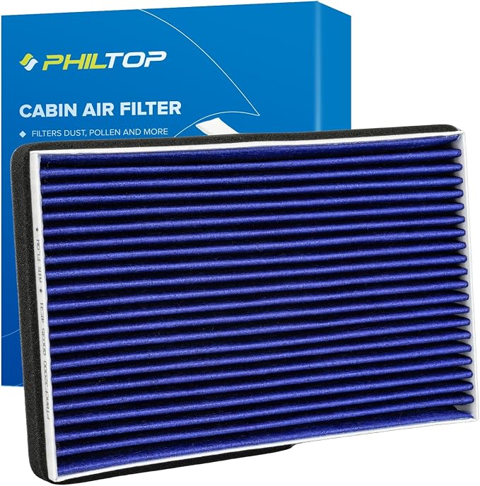 PHILTOP Premium HEPA Cabin Air Filter w/Dual Activated Carbon, Compatible by PHILTOP