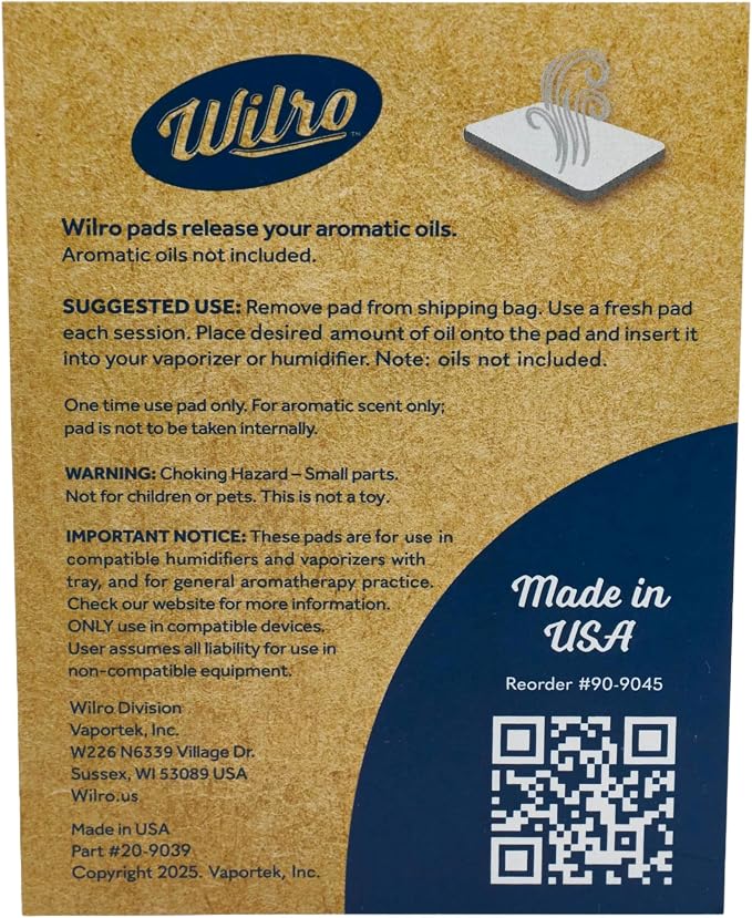 Wilro Humidifier, Aroma Diffuser Refill Pads, Unscented Replacement Pads - Image 2