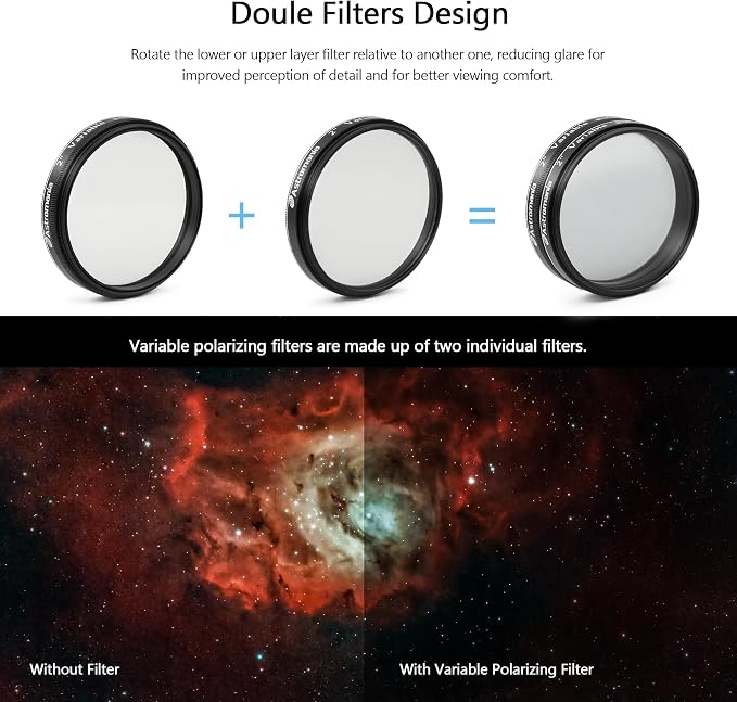 Astromania Telescope Filter, 2 Inch Variable Grey Polarizing Filter, Variable - Image 3