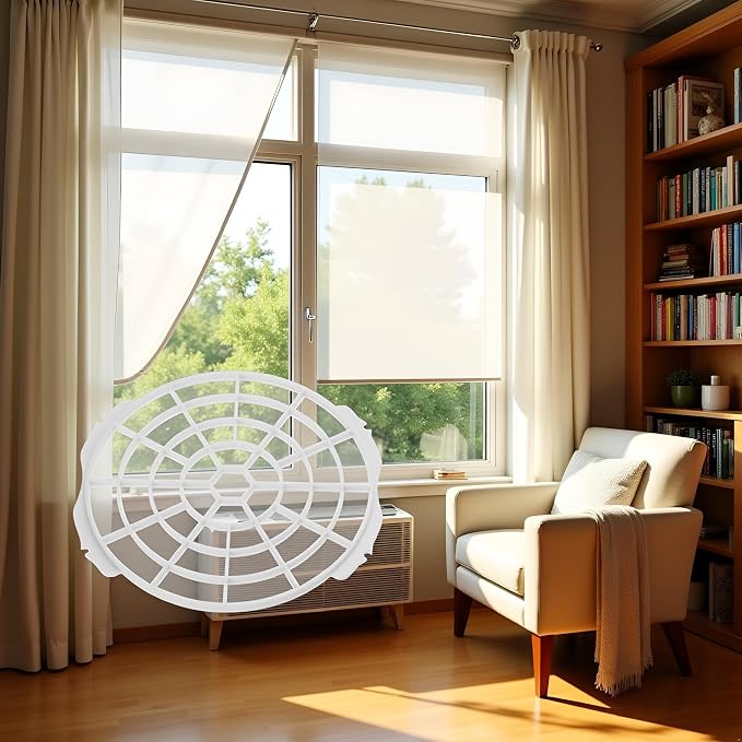 White Window Adaptor Filter Screen Window Exhaust Hose Interface - Image 7