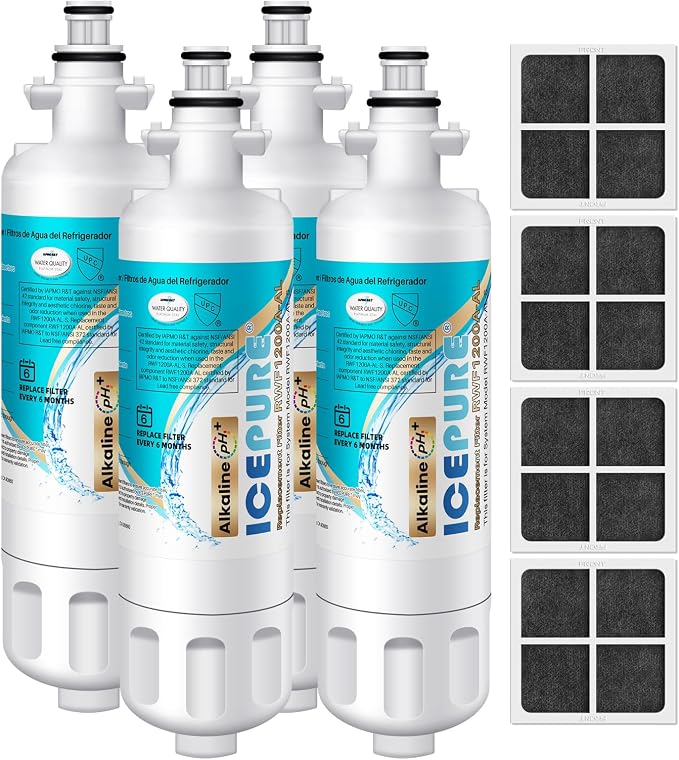 ICEPURE Alkaline ADQ36006101 Refrigerator Water Filter and Air Filter by ICEPURE