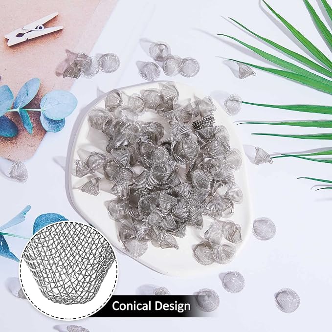 Funrous Stainless Steel Screens 3/4 Inch Conical Design Bowl Screen Filters - Image 4