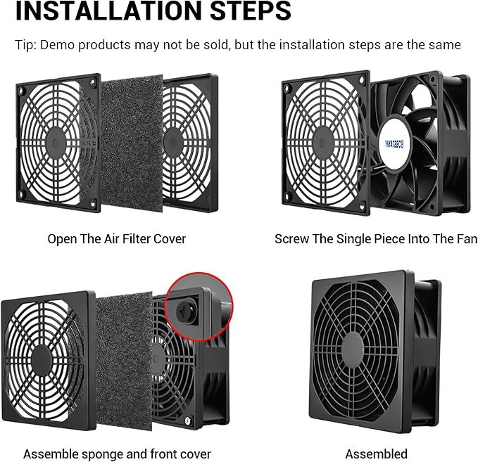 40mm Fan Filter Dustproof Cover, 2 Pack Dust Filter PC Case Fan Grill ABS - Image 6