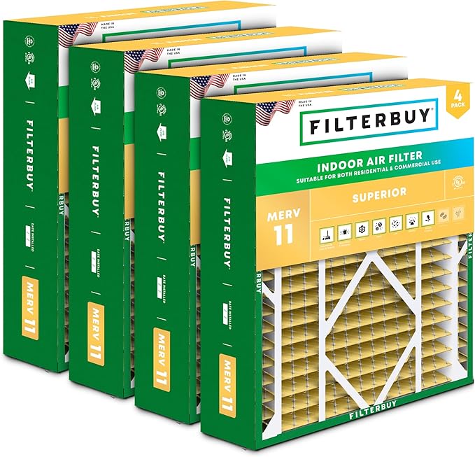 Filterbuy 20x21x5 Air Filter MERV 11 Superior Pet & Allergy Defense, by Filterbuy