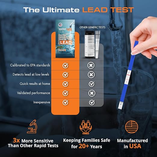 USA-Made – Watersafe® Lead in Drinking Water Test Kit – EPA-Compliant & - Image 2