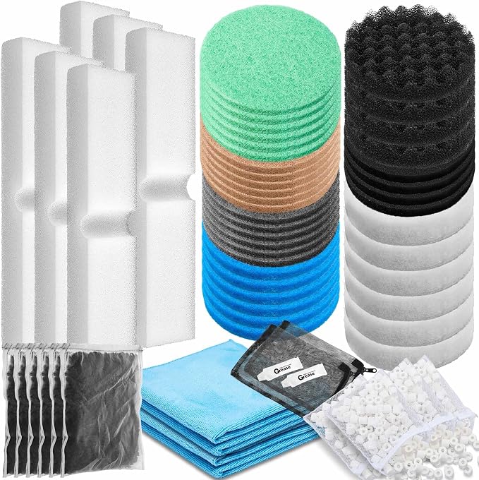 31 Pcs Compatible with Fluval Fx4/Fx5/Fx6 Replacement Filter Media, 3 Foam Block by Threlaco