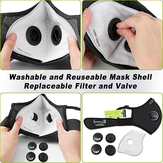 BASE CAMP Upgrade M Plus Dust Mask 2 Pack, Breathable Reusable Dust Face Mask - Image 5