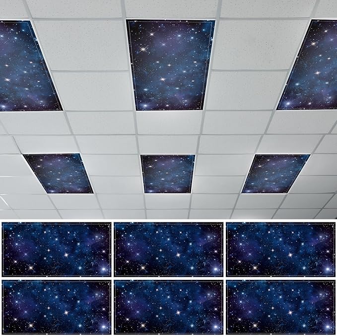 QOUBAI 6PCS Fluorescent Light Covers, 4x2 Feet Magnetic Light Cover Fluorescent by QOUBAI